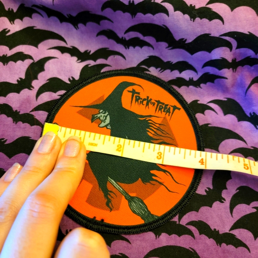 NWOT Toxic Toons Witch Trick Or Treat Halloween Iron On Patch - Picture 5 of 5